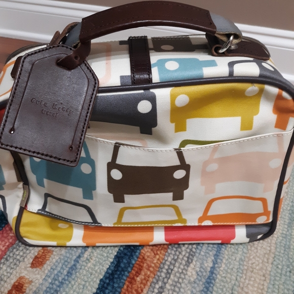 orla kiely luggage tag